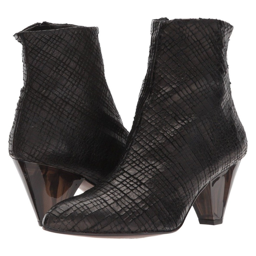 Free People Maribel Kitten Black Ankle Boots-New